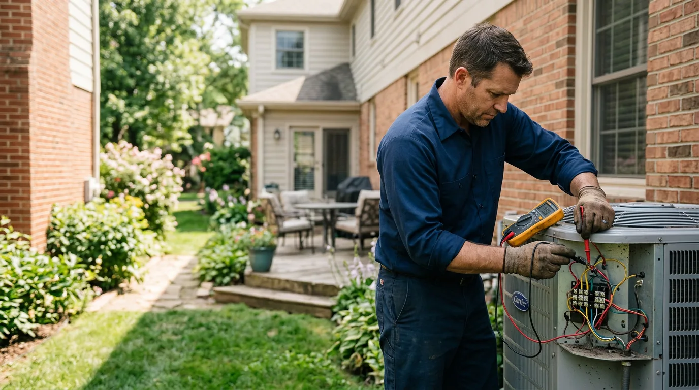 HVAC technician working near Keeling, VA